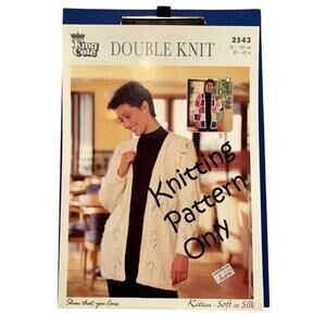 New King Cole 2543 Kitten Soft As Silk Patchwork Edge Jacket Knitting Pattern